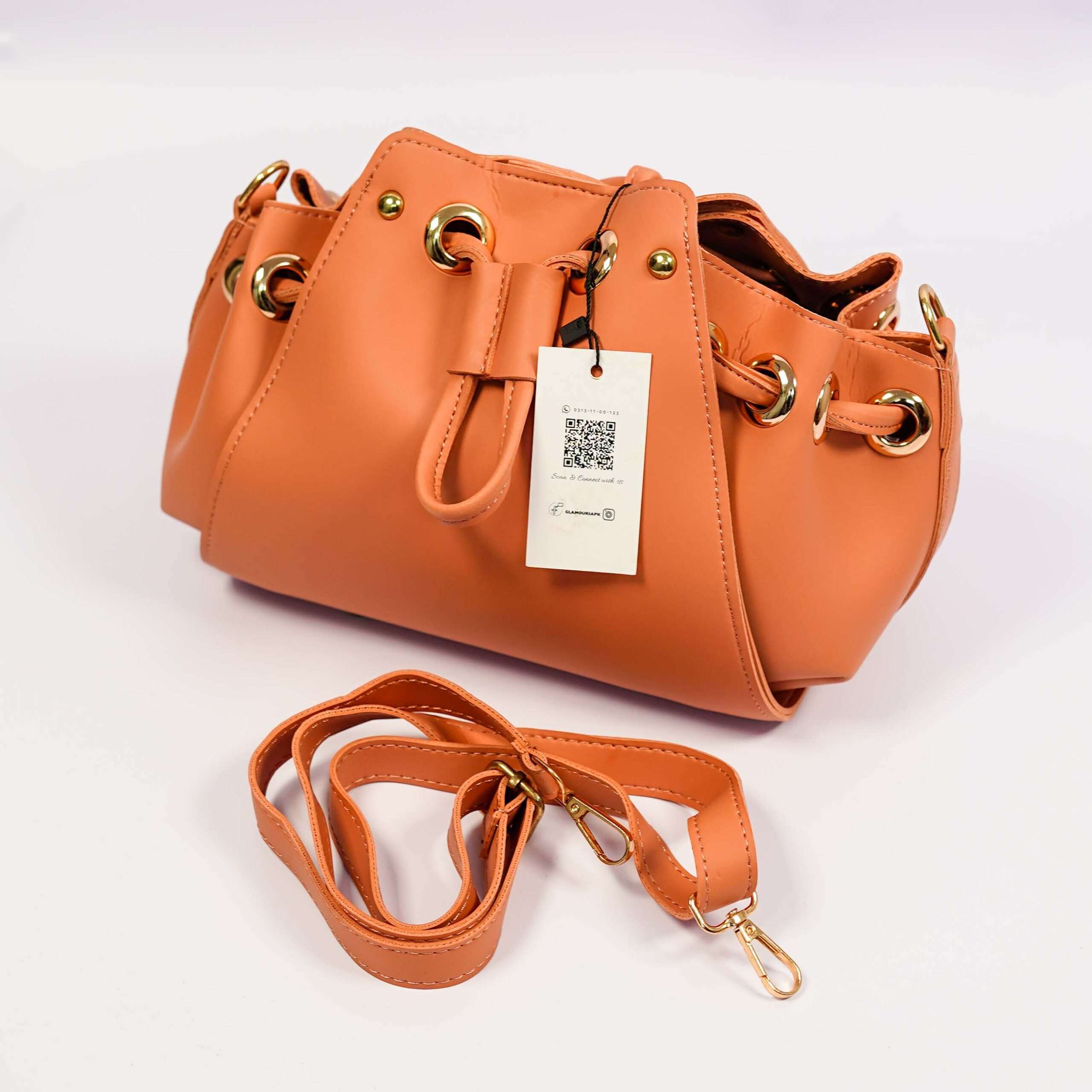 Potli Style Handbag Peach