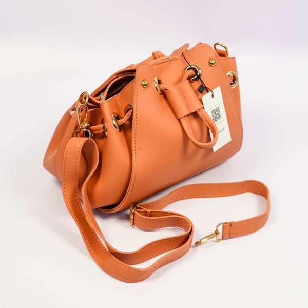 Potli Style Handbag Peach - Image 3