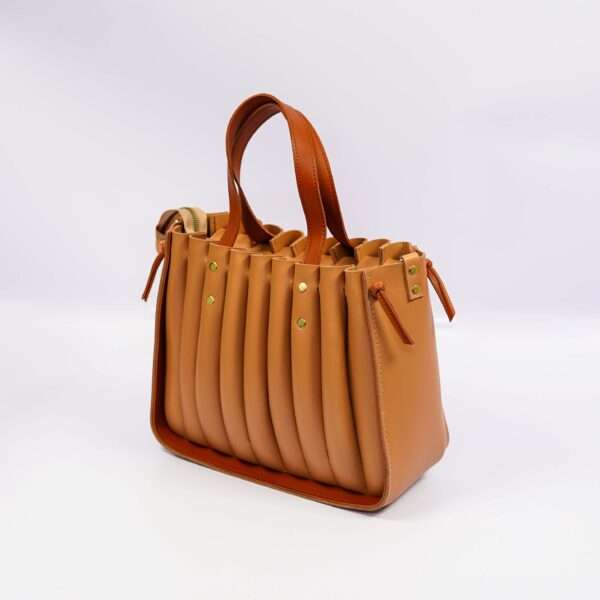 Spiral Handbag Caramel Brown - Image 4