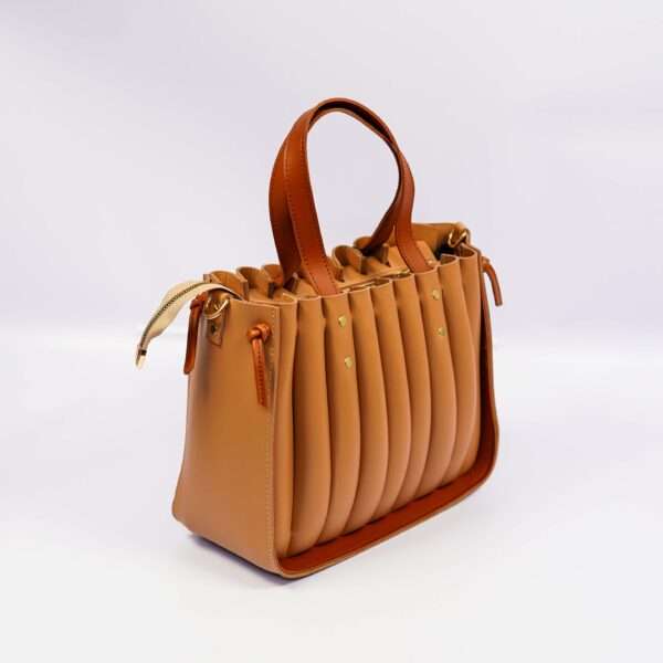 Spiral Handbag Caramel Brown - Image 5