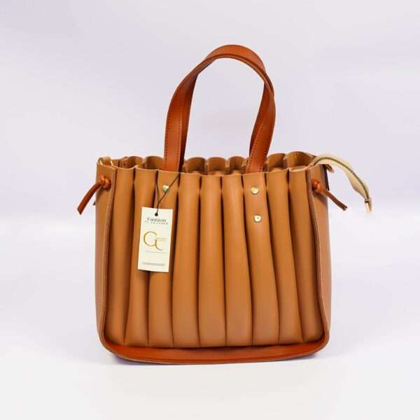 Spiral Handbag Caramel Brown - Image 6