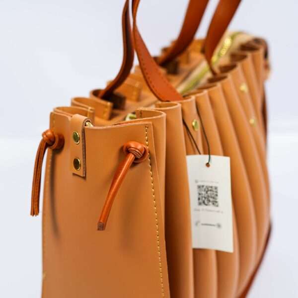 Spiral Handbag Caramel Brown - Image 8