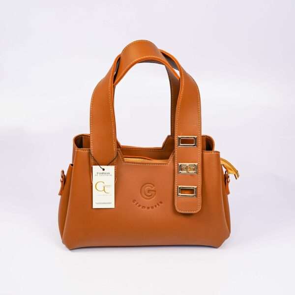 Elegance Handbag Caramel Brown - Image 2