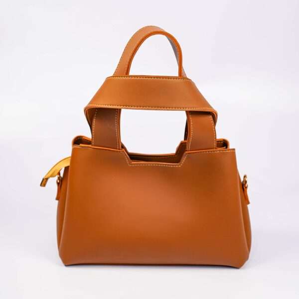 Elegance Handbag Caramel Brown - Image 4