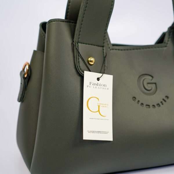 Elegance Handbag Olive Green - Image 4