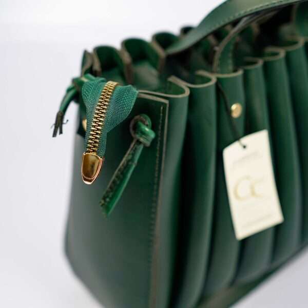 Spiral Handbag Deep Green - Image 5