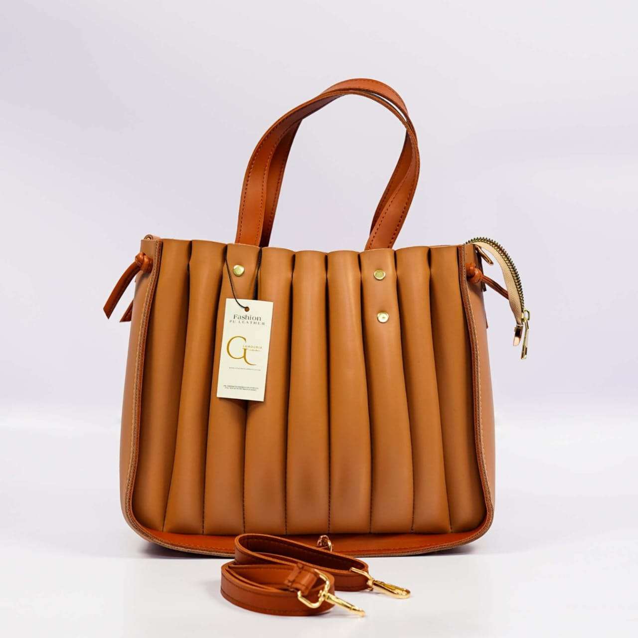 Spiral Handbag Caramel Brown