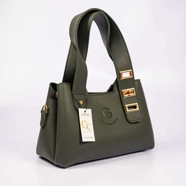 Elegance Handbag Olive Green - Image 2