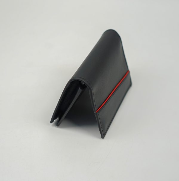 Glamouria Black Leather Card Holder - 3x4 inches - Image 4