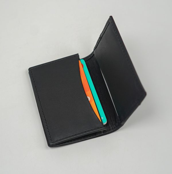 Glamouria Black Leather Card Holder - 3x4 inches - Image 7