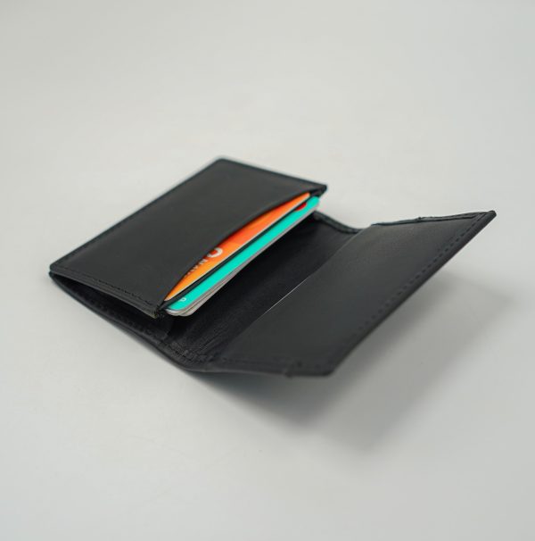 Glamouria Black Leather Card Holder - 3x4 inches - Image 8